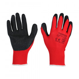 Timco 770164 Light Grip Gloves - Crinkle Latex Coated Polyester Large