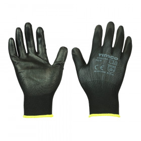 Timco 770249 Durable Grip Gloves - Pu Coated Polyester Medium