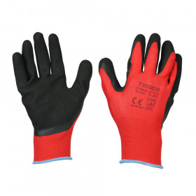 Timco 770347 Toughlight Grip Gloves - Sandy Latex Coated Polyester X Large