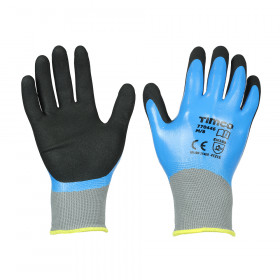 Timco 770446 Waterproof Grip Gloves - Sandy Nitrile Foam Coated Polyester Medium