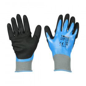 Timco 770485 Waterproof Grip Gloves - Sandy Nitrile Foam Coated Polyester X Large