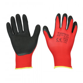 Timco 770558 Toughlight Grip Gloves - Sandy Latex Coated Polyester Medium