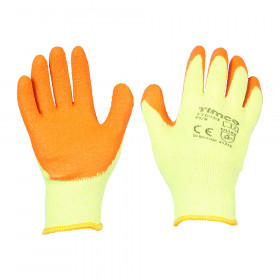 Timco 770583 Eco-Grip Gloves - Crinkle Latex Coated Polycotton - Multi Pack Medium