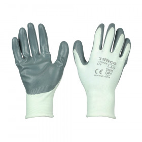 Timco 770716 Secure Grip Gloves - Smooth Nitrile Foam Coated Polyester Large