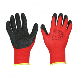 Timco 770852 Light Grip Gloves - Crinkle Latex Coated Polyester Medium