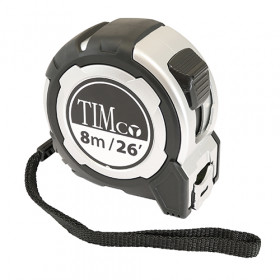 Timco 8MTAPEM Tape Measure 8M/26Ft X 25Mm Unit 1