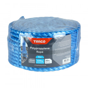 Timco BR1230C Polypropylene Rope - Blue - Coil 12Mm X 30M Unit 1