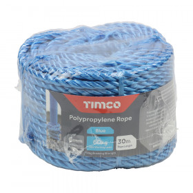 Timco BR630C Polypropylene Rope - Blue - Coil 6Mm X 30M Unit 1