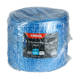 Timco BR8220C Polypropylene Rope - Blue - Long Coil 8Mm X 220M Unit 1