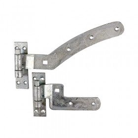 Timco CRHRG Pair Of Curved Rail Hinge Set - Right Hand - Hot Dipped Galvanised 300Mm Plain Bag