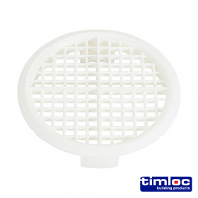 Timloc LOC1140 Push-In Soffit Vent - White - 1140  70.0 Box 10