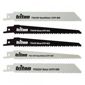 Triton 954242 Recip Saw Blade Set 5Pce, 150Mm Each 1