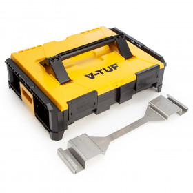 V-Tuf Vtm451 Stackpack Modular Small Storage Box + Vtm452 Stackpack Bracket