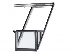 Velux GDL SK19 SK0L222 Double Roof Balcony, Slate Flashing