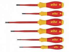 Wiha 35389 Softfinish® Electric Slimfix Sl/Ph Screwdriver Set, 6 Piece