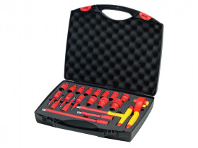 Wiha 43024 Insulated 1/2In Ratchet Wrench Set, 21 Piece (Inc. Case)