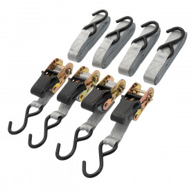 Xtrade X0500007 Ratchet Straps With Hooks 25Mm X 5M (Multi Pack)
